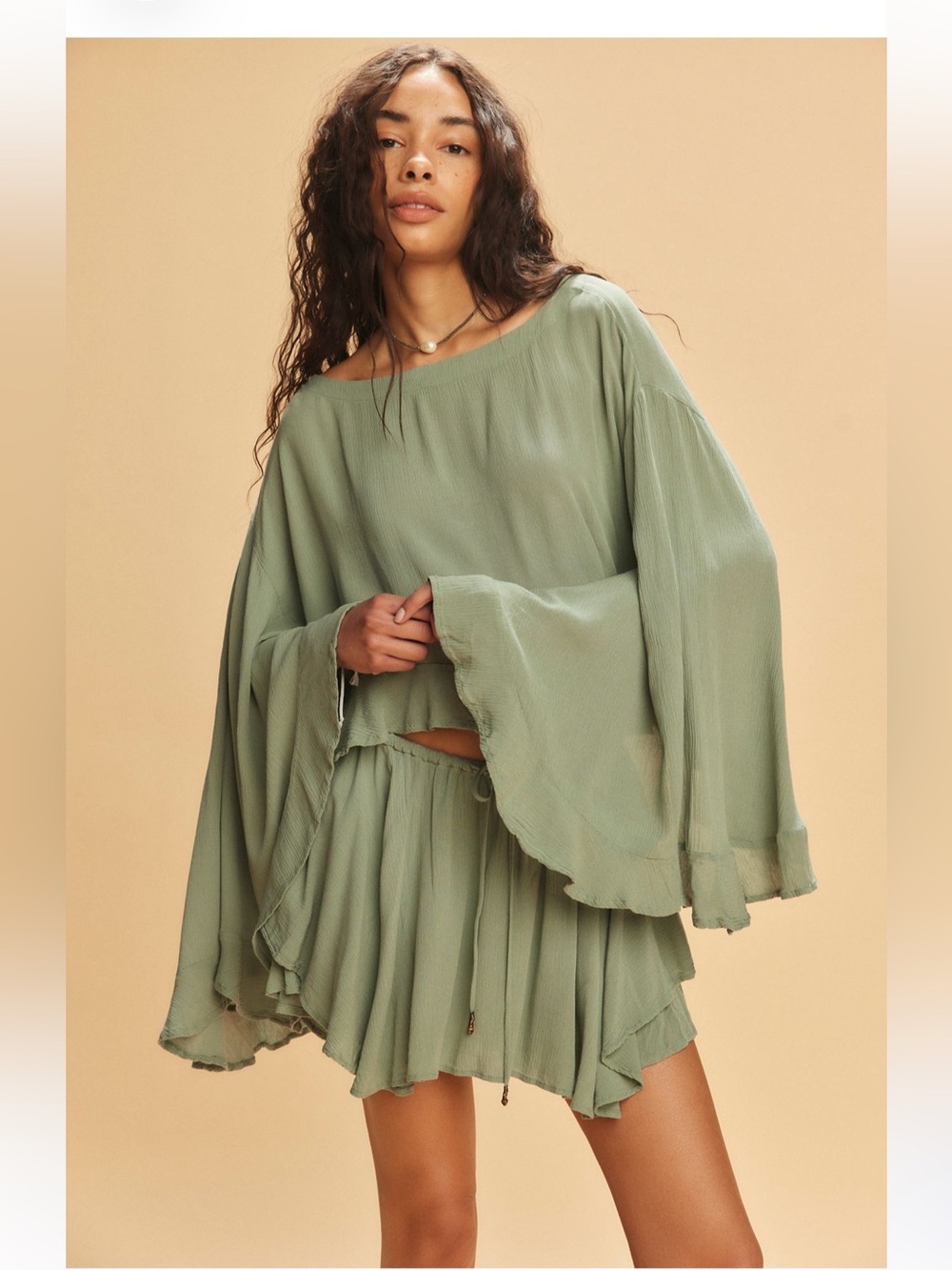 Free people Delilah skort set in lili pad